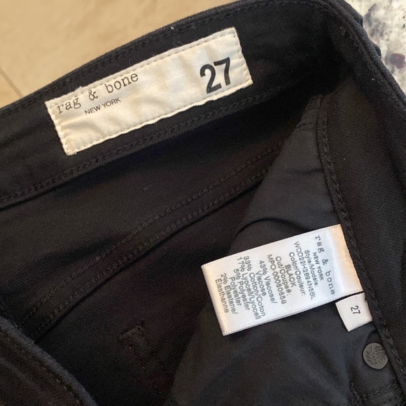 Rag & Bone Black High Waist Flare Jeans 27x30 - Picture 12 of 12